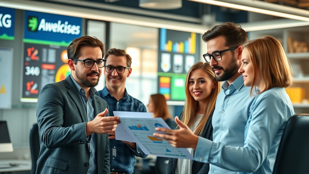 Content Marketing Strategies - Professional Marketers Analyzing Data in a Modern Office