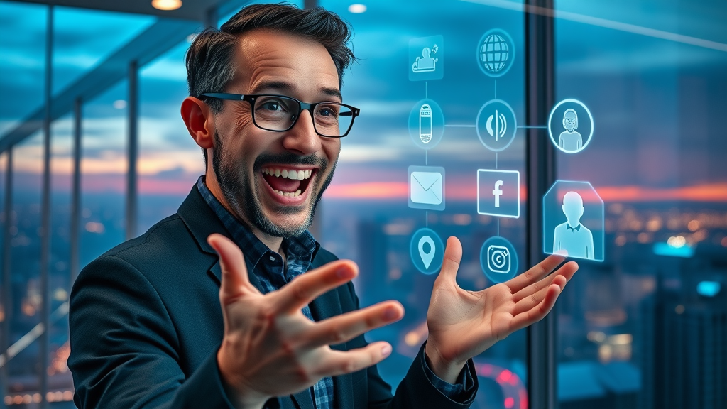 marketer exploring future trends in personalized marketing with AI and technology