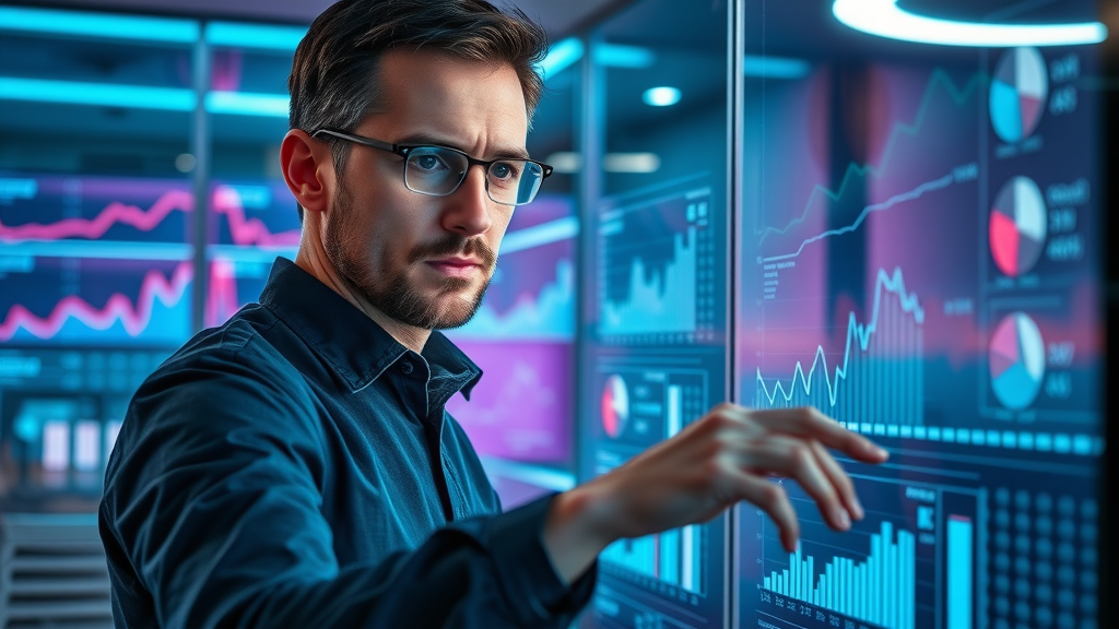 SEO analyst reviewing campaign results and case studies for link building