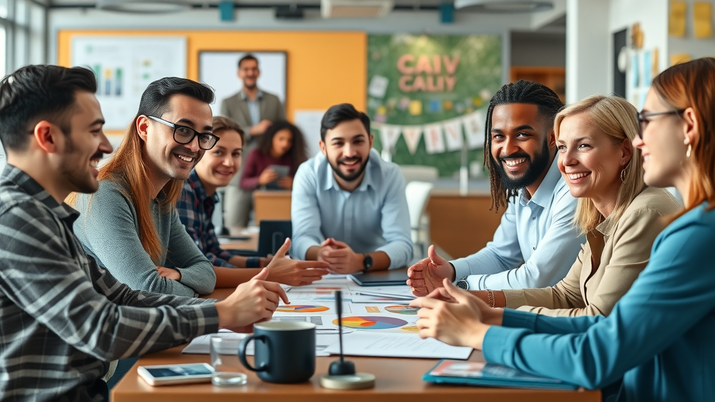 brand awareness marketers collaborating business branding modern office