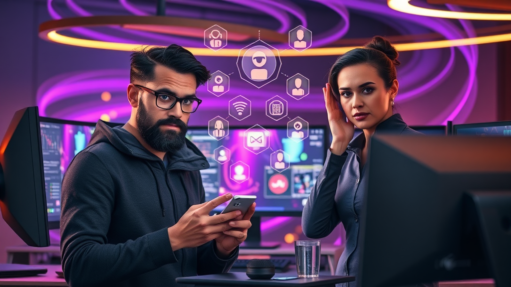 Marketing team troubleshooting AI tool integration challenges in an office