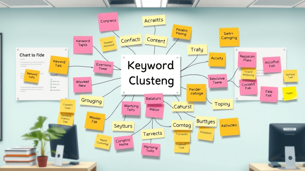 flowchart showing keyword clustering for SEO content optimization