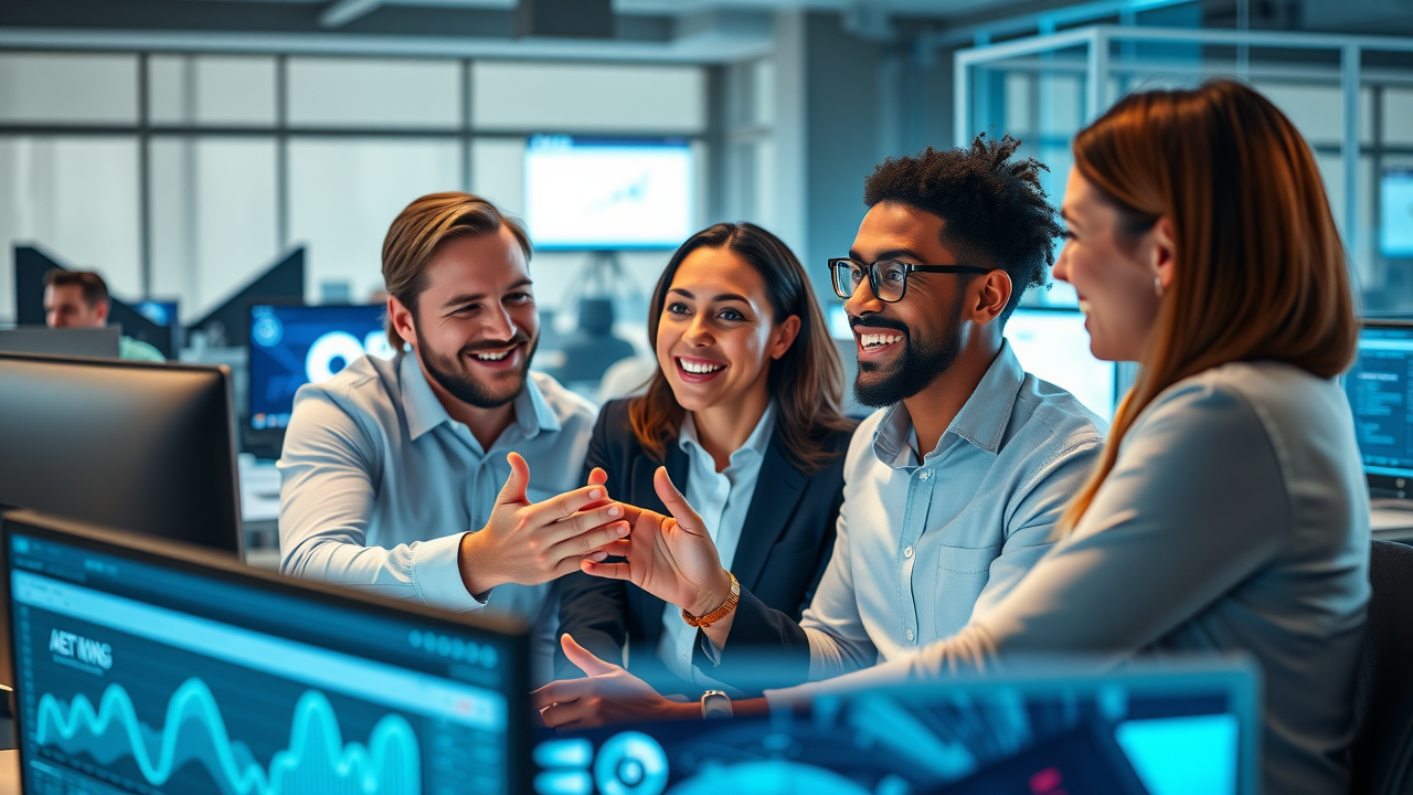 seo content writing dynamic data-driven business team collaborating on digital marketing strategy