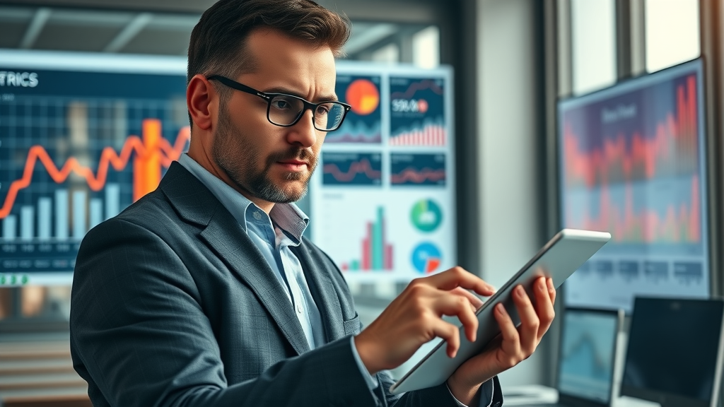 data analyst tracking on-page SEO techniques impact with SEO metrics dashboard