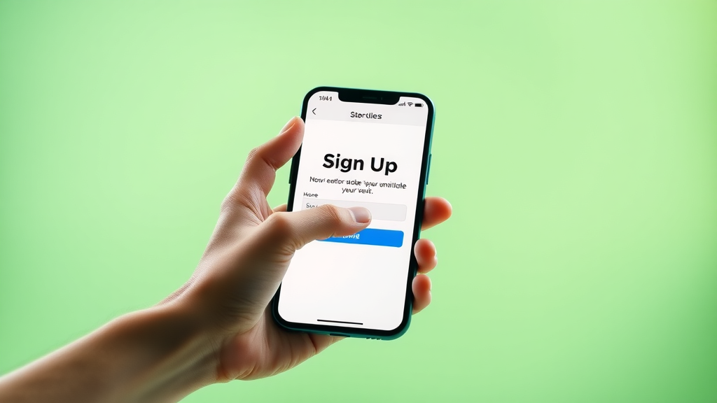 user clicking sign up on conversion-focused landing page from Facebook ads