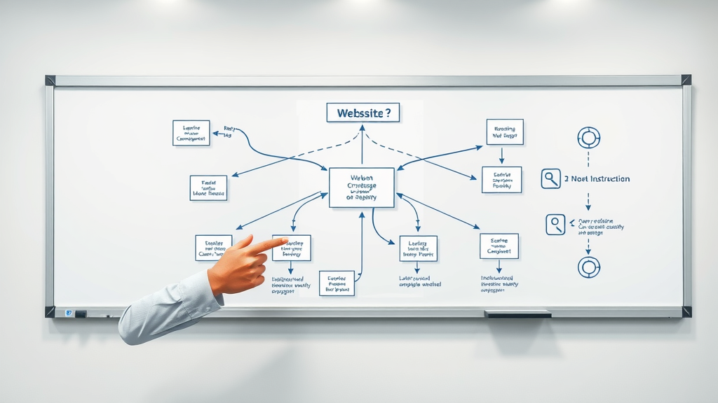 website architecture flowchart showing connections for effective on-page SEO techniques