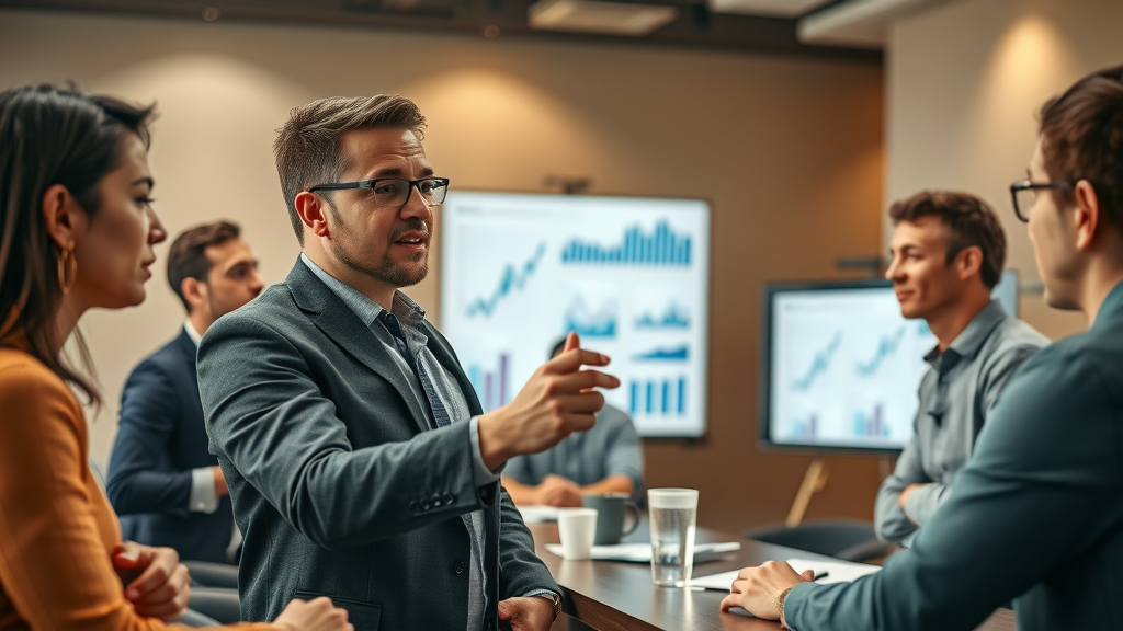 social media strategist providing facebook audience targeting tips to marketing team