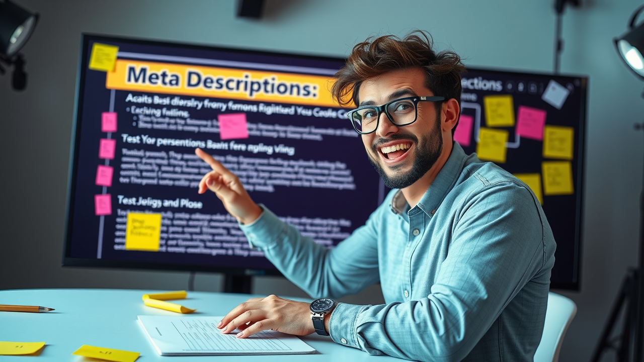seo content writing creative copywriter highlighting meta descriptions and title tags