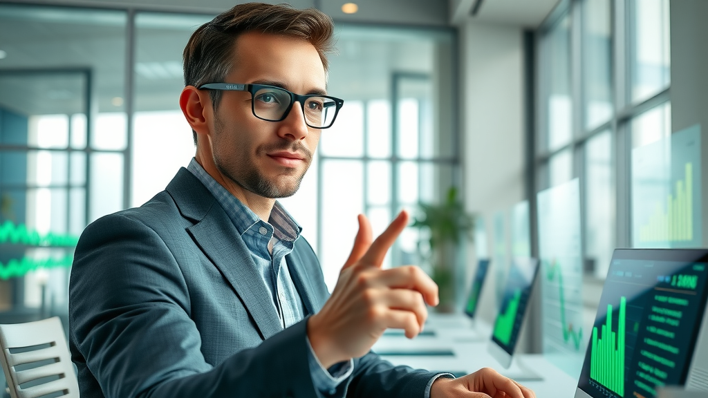 Modern marketer using AI-powered dashboards for analytics and strategy