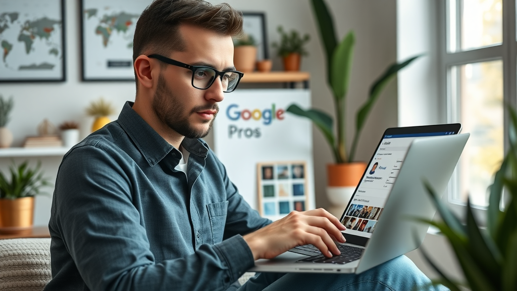 Small business owner updating their Google Business Profile local advertising tips
