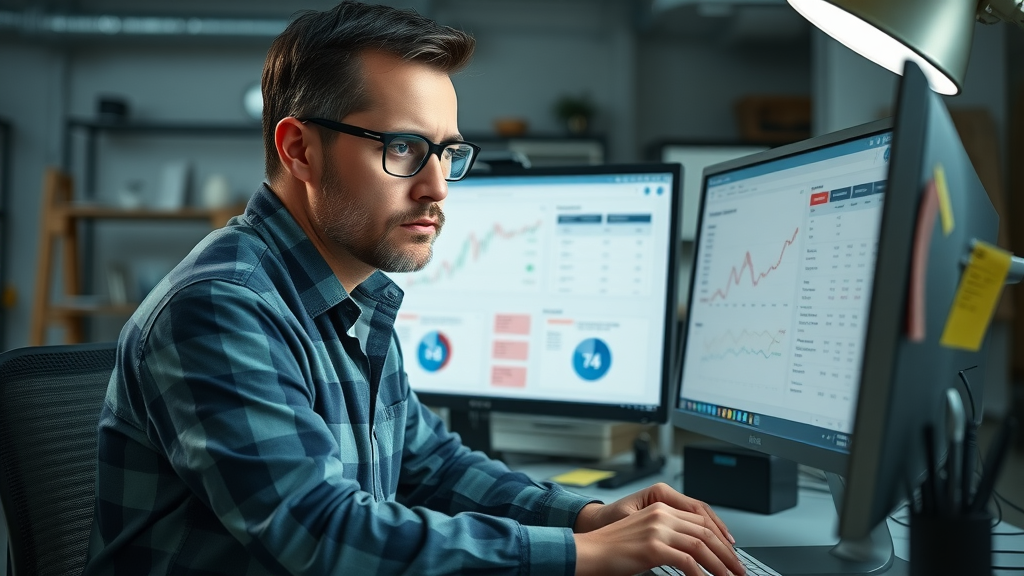 advertiser analyzing facebook campaign mistakes on audience targeting dashboard