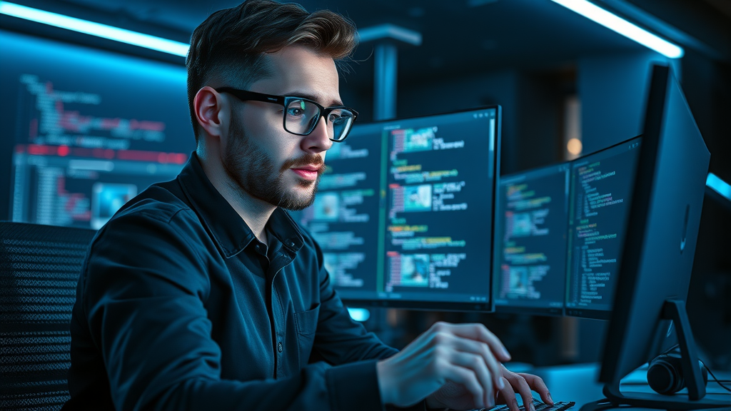website developer implementing schema and voice search for advanced on-page SEO techniques