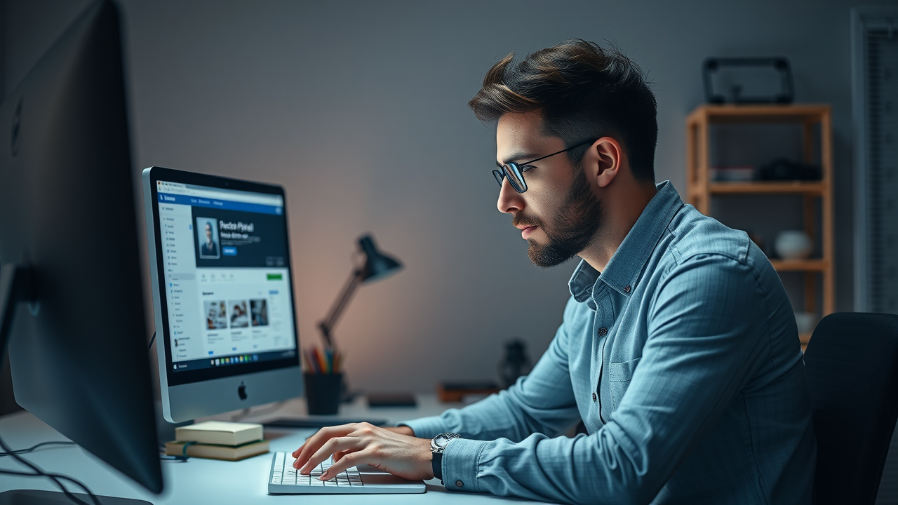 Marketer placing Facebook pixel code on website for advanced facebook strategies for small business