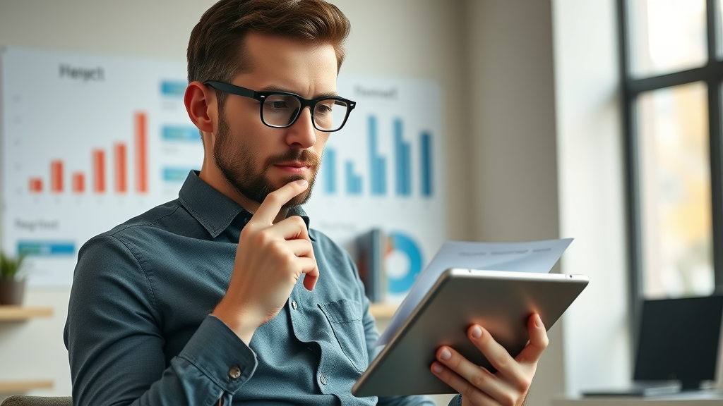target audience identification through reviewing audience personas on tablet