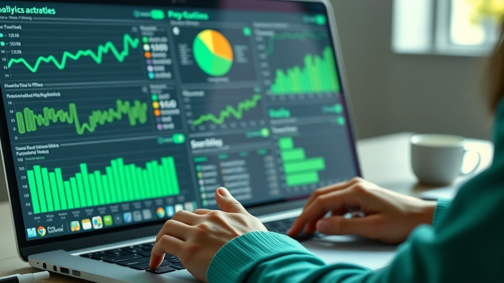 analytics dashboard tracking audience engagement metrics and performance