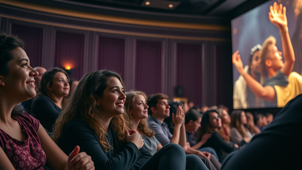 diverse audience engagement captivated by storytelling content on media