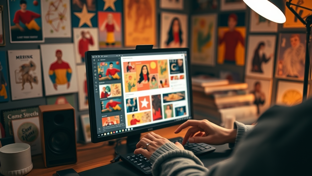 content creator designing engaging social post audience engagement