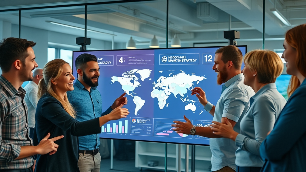 Digital Marketing Team Collaborating on Multi-Channel Content Strategy