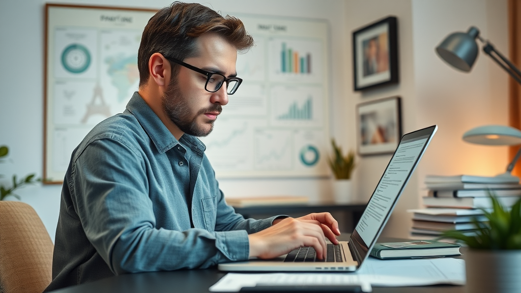 skilled SEO writer editing a high-quality content blog post for ranking