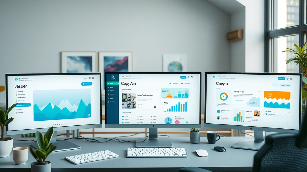 Detailed showcase of popular ai-powered content creation tools dashboard