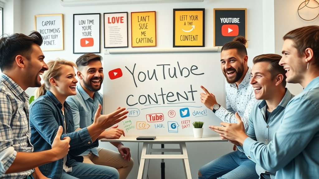 youtube videos vibrant creative team brainstorming YouTube content ideas